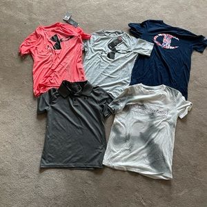 Youth XL Shirt Set of 5  (Under Armour and Champion)